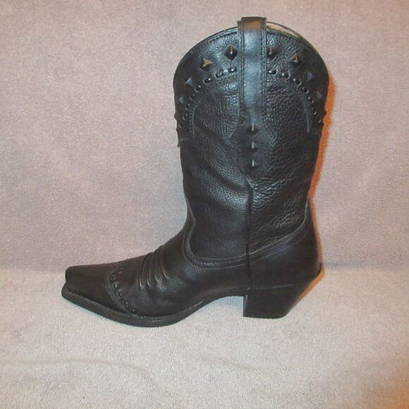 Ariat Womens Dixie Leather Cowboy Boots Size 7.5 Studs Mid-Calf Western Baddie - Picture 4 of 13